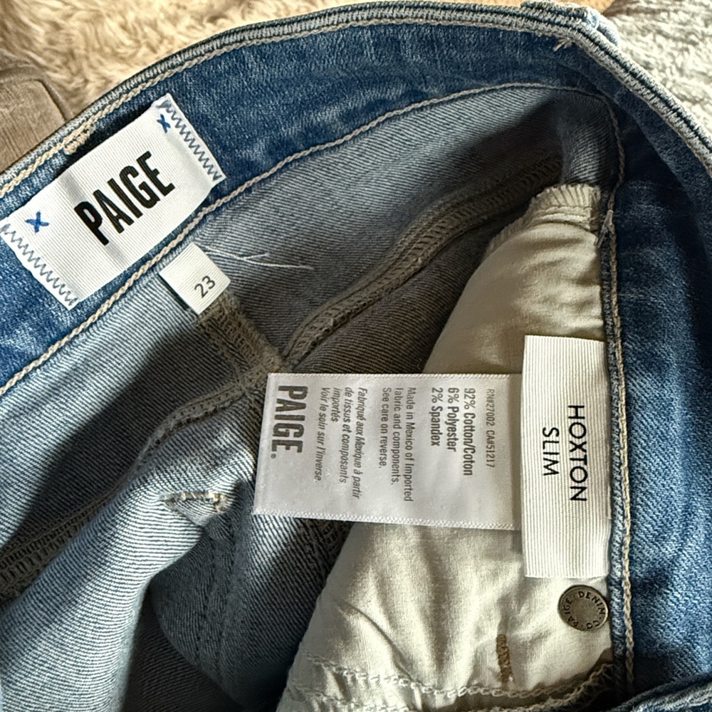 Paige Hoxton Highrise Slim Leg Jeans, 23, NWT - Picture 11 of 12